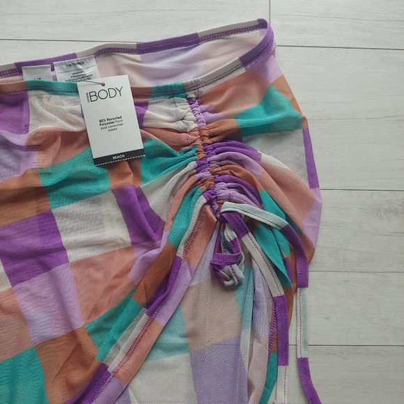 Cotton On BODY NEW Mesh Gathered Beach Mini Skirt - Picture 2 of 9